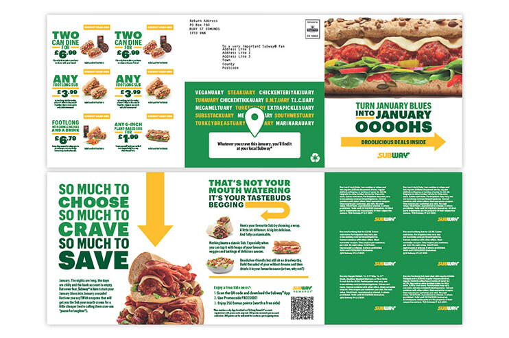Menu Subway