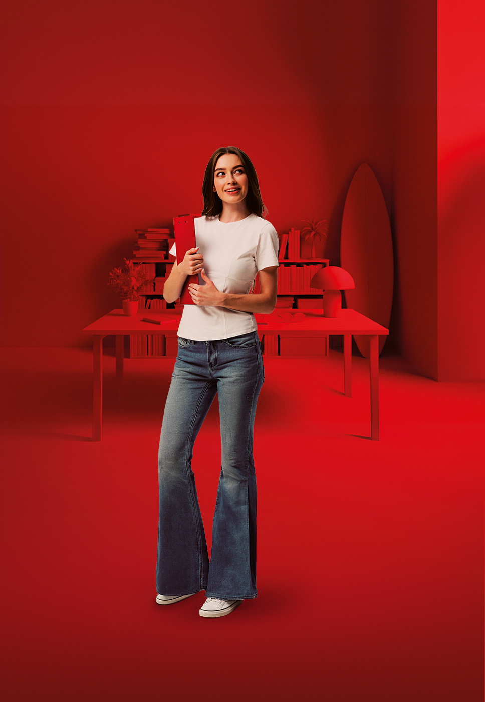 Fotografia de uma jovem estagiária