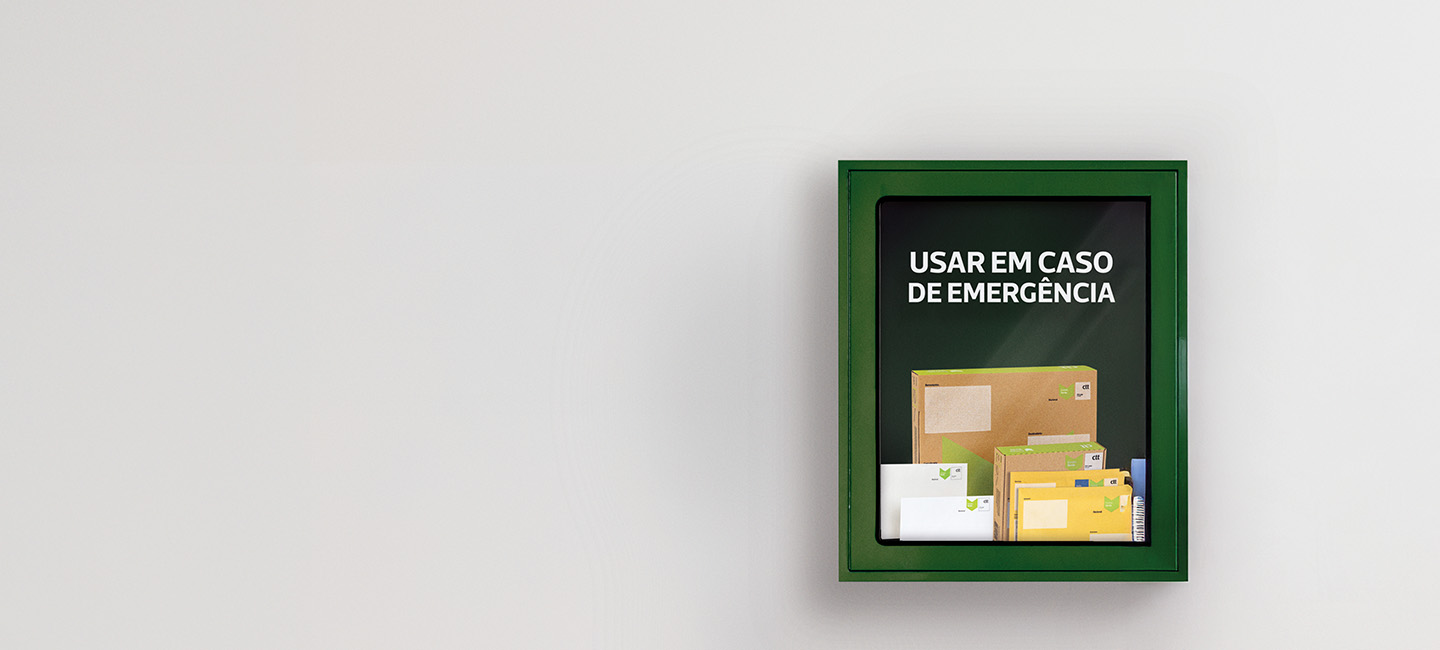 Kit de emergência de Correio Verde.