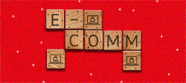 e-commerce escrito em peças de scrable