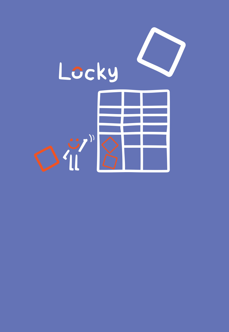 Ilustração de um cacifo e logótipo da Locky