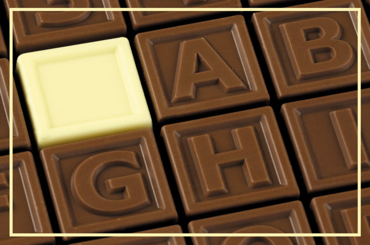quadrados de chocolate