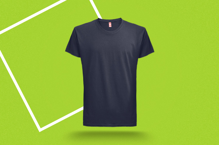 T-shirt em jersey 100% algodão (150 g/m²) com origem em práticas sustentáveis