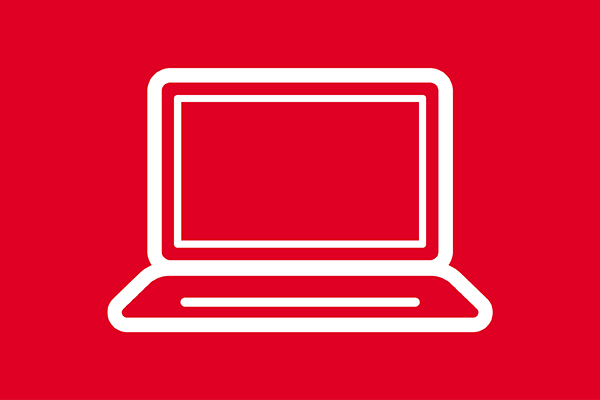 ícone de um computador portátil que representa os pagamentos POP by Link sem terminal físico.