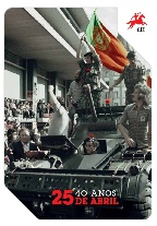 Pagela c/série e bloco (PGSB) 25 Abril - 40 Anos