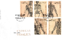 Sobrescrito 1º Dia c/ série (FDC) Andreas Vesalius - 500 Anos