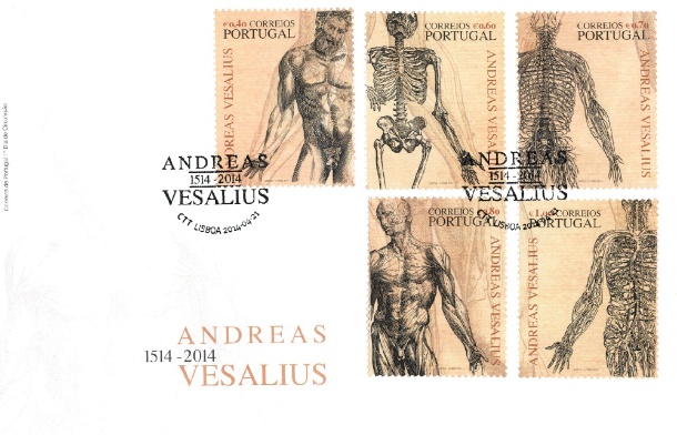Sobrescrito 1º Dia c/ série (FDC) Andreas Vesalius - 500 Anos