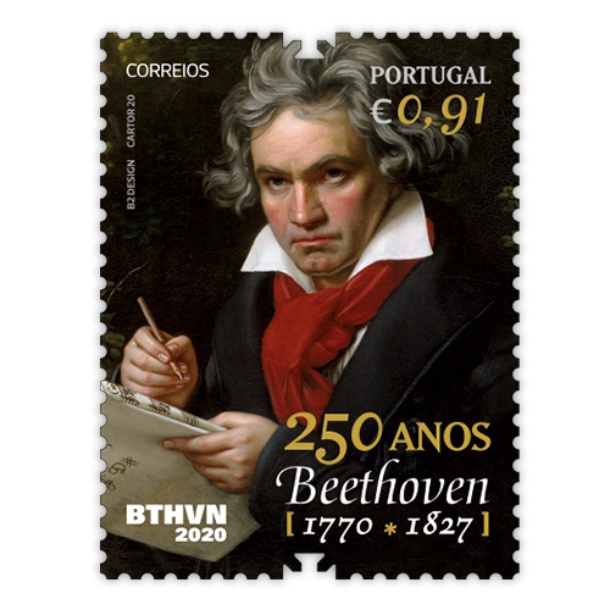Selo 250 Anos do Nascimento de Beethoven