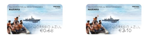 Etiquetas CA Salvamentos no Mediterrâneo - Marinha
