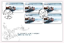 FDC Etiquetas Salvamentos no Mediterrâneo Polícia 