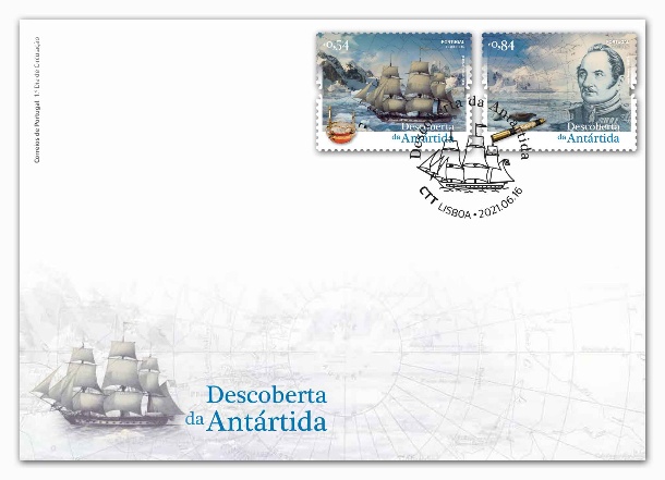 Sobrescrito 1º Dia c/ Série Descoberta Antártida