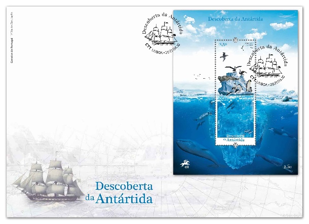 Sobrescrito 1º Dia c/ Bloco Descoberta Antártida