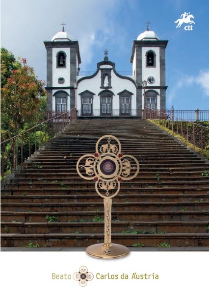 Pagela com Selos e Bloco Beato Carlos Da Áustria