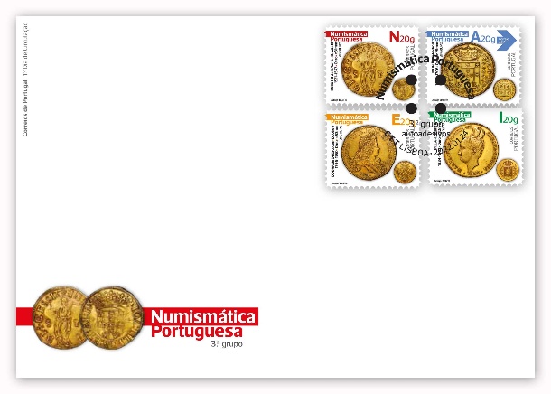 Sobrescrito 1.º dia Numismática Portuguesa - 3.ºg