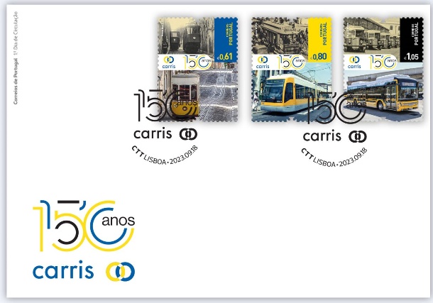 Sobrescrito 1.º Dia com Série Carris - 150 Anos