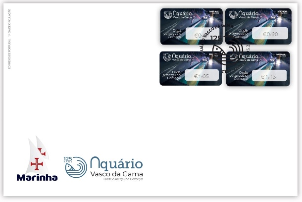 FDC Etiquetas Aquário Vasco da Gama - Sala Lula