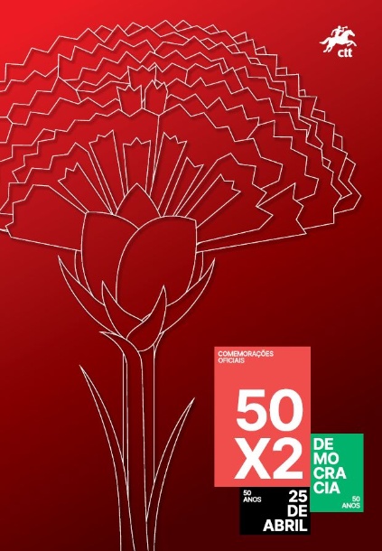 Pagela com Série 25 Abril - 50 Anos