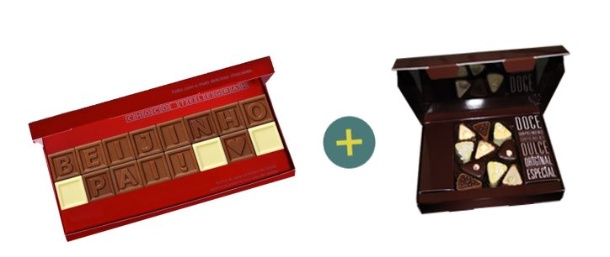 ChocoTelegram - BEIJINHO PAI! + Cx. Top 10 Triângulos de Chocolate