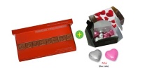 ADORO-TE + Conjunto de 14 corações de Chocolate