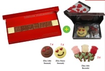 AMO-TE + Cx Gift 5 Figuras de chocolate