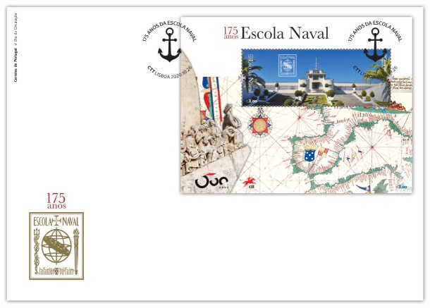 Sobrecrito 1º dia com Bloco 175 anos Escola Naval