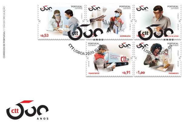 Sobrescrito 1º Dia com Série 500 Anos do Correio